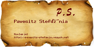 Pavesitz Stefánia névjegykártya